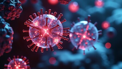 Wall Mural - Micro virus technology scene
