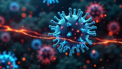 Wall Mural - Micro virus technology scene