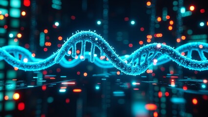 Wall Mural - Technology DNA Light Scene