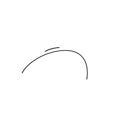Poster - Minimalist abstract arch illustration with simple black lines on a white background, isolated on transparent background