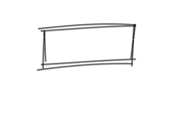 Poster - Simple geometric frame with triple lines design illustration for graphic elements on transparent background