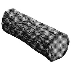 Poster - wooden log halftone grunge vector design element