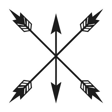 Boho Arrows Set vector clean black silhouette design white background