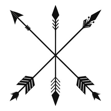 Boho Arrows Set vector clean black silhouette design white background