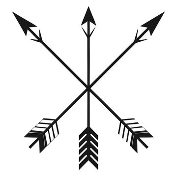 Boho Arrows Set vector clean black silhouette design white background