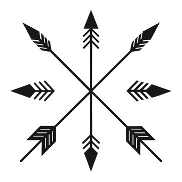 Boho Arrows Set vector clean black silhouette design white background