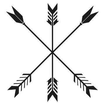 Boho Arrows Set vector clean black silhouette design white background