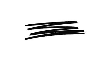 Poster - Graphic black brush stroke element with minimalist style isolated on white background on transparent background