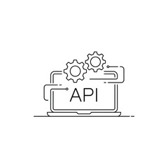 Poster - API Integration with Gears and Laptop Conceptual Design for Software Development and Connectivity Solutions