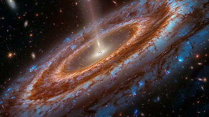 Wall Mural - Space background with stardust and shining stars. Realistic cosmos and color nebula. Colorful galaxy