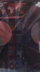 Poster - Animation of financial data processing over african american man using smartphone