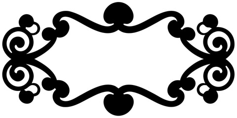 Poster - Elegant ornate decorative flourish silhouette ideal for invitations, signage, and premium branding projects vector black