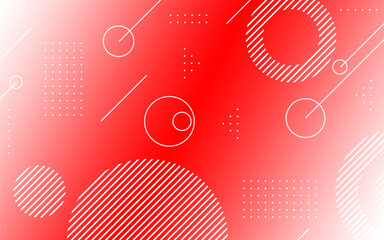 Poster - Soft Red Geometry Background, minimal red background with soft gradient and simple shapes.