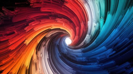 Aufkleber - Dynamic swirling vortex of radiant colors creating a mesmerizing optical illusion