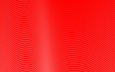 Poster - Red Wavy Lines Optical Illusion Background, Optical illusion background with red wavy line pattern.