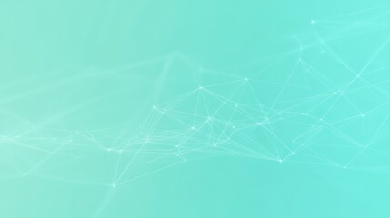 Poster - Abstract Network Background with Connected Dots and Lines on Teal, Representing Connectivity and Communication in Modern Technologies