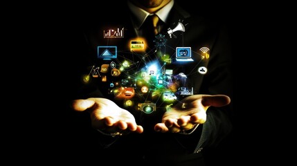 Poster - Innovative technology integration and digital transformation concept image