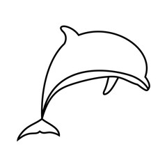 Wall Mural - dolphin icon vector. fish illustration sign. killer whale symbol. sea ​​life logo.
