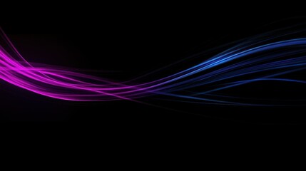 Aufkleber - Elegant Light Trails on Black Background, Abstract Design Element