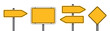 © krissikunterbunt - set of blank yellow traffic signs isolated vector illustration
