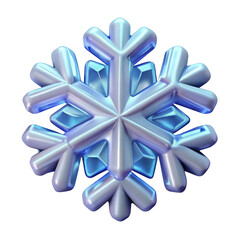 Wall Mural - 3d intricate snowflake isolated on transparent background