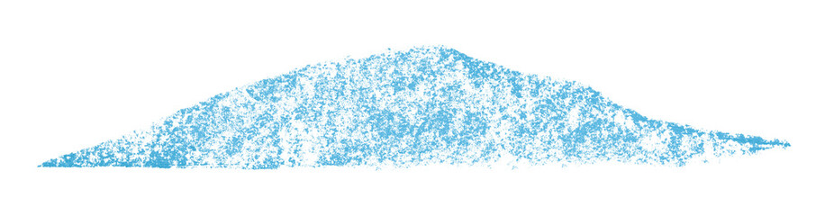 Light blue crayon brush stroke isolated on transparent background