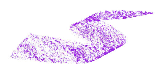 Purple crayon brush stroke isolated on transparent background