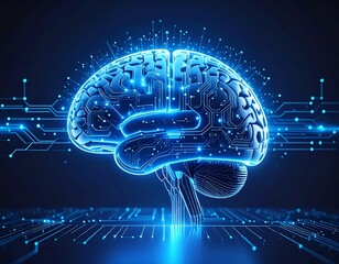 Aufkleber - Artificial intelligence brain neural network deep learning ai technology concept data