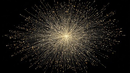 Abstract design of radiating lines and points.