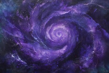 Wall Mural - Colorful Abstract Spiral Galaxy in Deep Space
