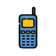 © Nuwan - Find retro mobile phone vector illustration vintage cellphone old device communication design