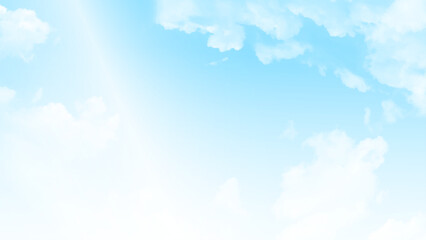 Wall Mural - background with clouds on blue sky. vector background.