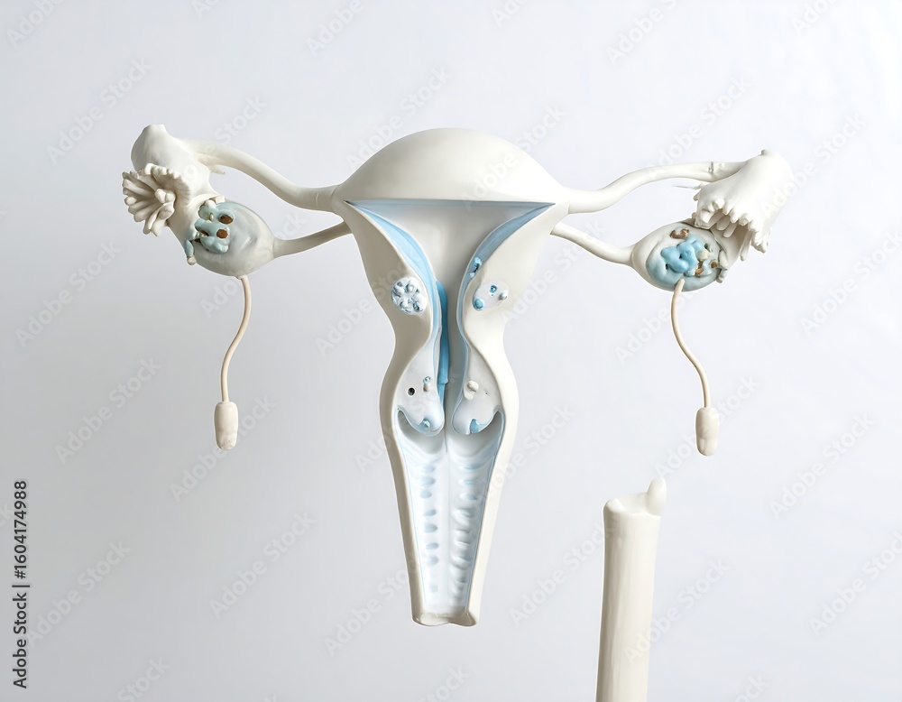 Anatomical model of female reproductive system (1) Stock Photo | Adobe ...