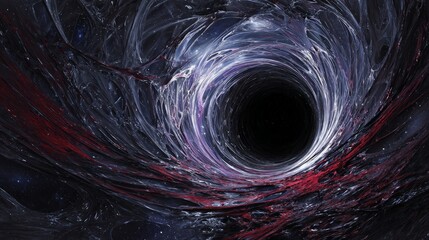 Wall Mural - Simulated Black Hole In Space