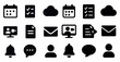 © Valentyna - Business and productivity solid icons set – filled, office, work efficiency symbols