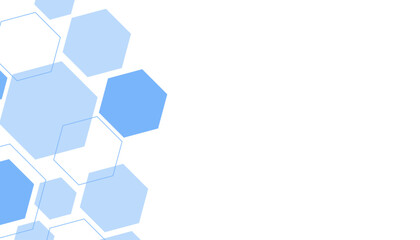 Aufkleber - Abstract blue hexagon shape for frame illustration design