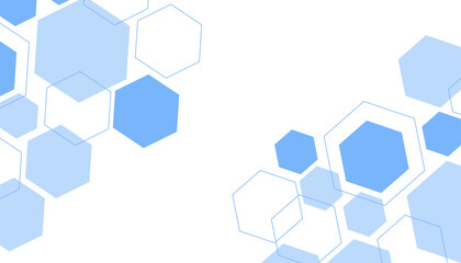 Aufkleber - Abstract blue hexagon shape for frame illustration design