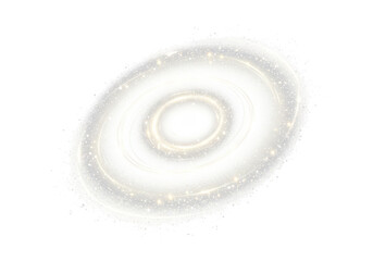 Poster - An ethereal white galaxy swirls with light, isolated on transparent background, creating a cosmic abstract design