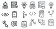 © Тимур Кунець - Technology and development outline icons set – linear, web, digital interface symbols