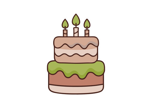 Birthday Cake vector illustration