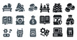 © Павел Озарчук - Medieval market solid icons set – flat, filled medieval and trade symbols