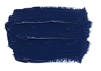 Poster - A thick smear of dark blue paint creates a textured brushstroke on a transparent background