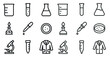 © Тимур Кунець - Chemical science line icons set – laboratory, experiment, research symbols