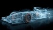 © Manzoor - CFD airflow formula car, automotive engineering scene, modern vehicle aerodynamics, technical race design, clean art