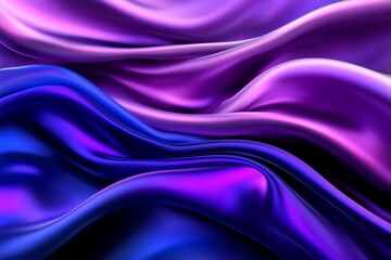 Poster - The Graceful Flow of Soft Satin Fabric Draped Elegantly, Creating Dynamic Textures and Gradients