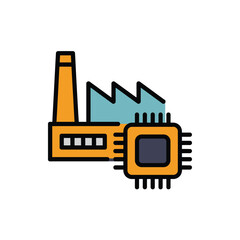 Poster - Digital Industry Innovation An Illustration Depicting the Convergence of Manufacturing and Technology for Modern Advancement