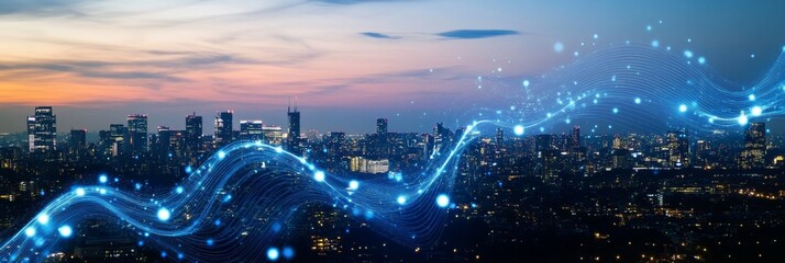 Poster - Smart City Connectivity with Big Data and Digital Communication in a Modern Metropolis Skyline