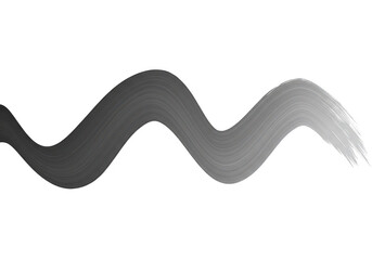 Poster - An abstract black and white brush stroke with a gradient effect creates a dynamic