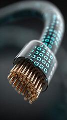 Poster - Advanced Fiber Optic Cable with Digital Data Transmission