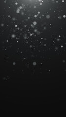 Wall Mural - abstract black and white background with bokeh lights and dust falling ,science and space vertical social media background